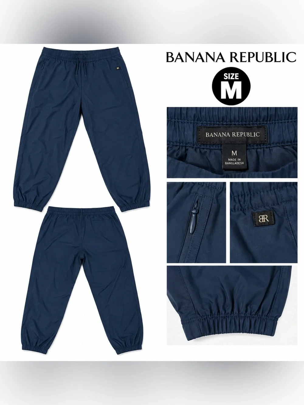 Banana Republic Kids Dark Navy Elastic Waist Jogger Pants